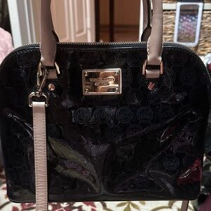 Michael Kors Black and Cream Satchel